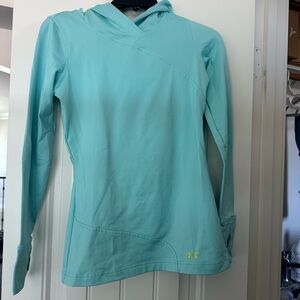Under Armour Teal Hoodie with Yellow Logo